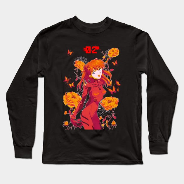 Red Bloom and Best Pilot Long Sleeve T-Shirt by stingi